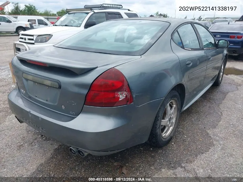 2004 Pontiac Grand Prix Gt1 VIN: 2G2WP522141338197 Lot: 40318598