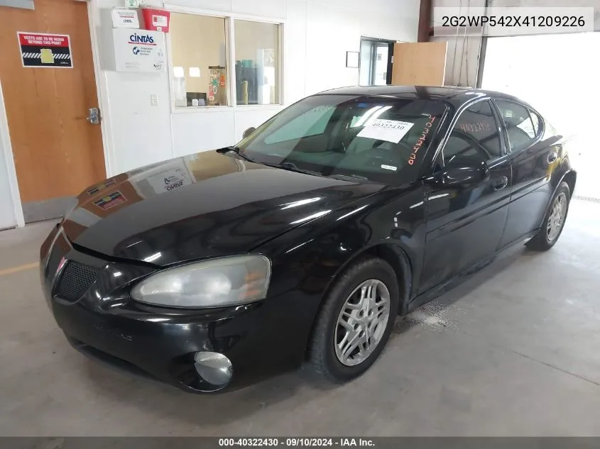 2004 Pontiac Grand Prix Gt1 VIN: 2G2WP542X41209226 Lot: 40322430