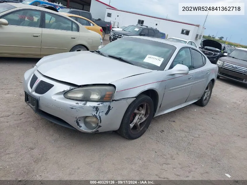 2G2WR524841362718 2004 Pontiac Grand Prix Gtp