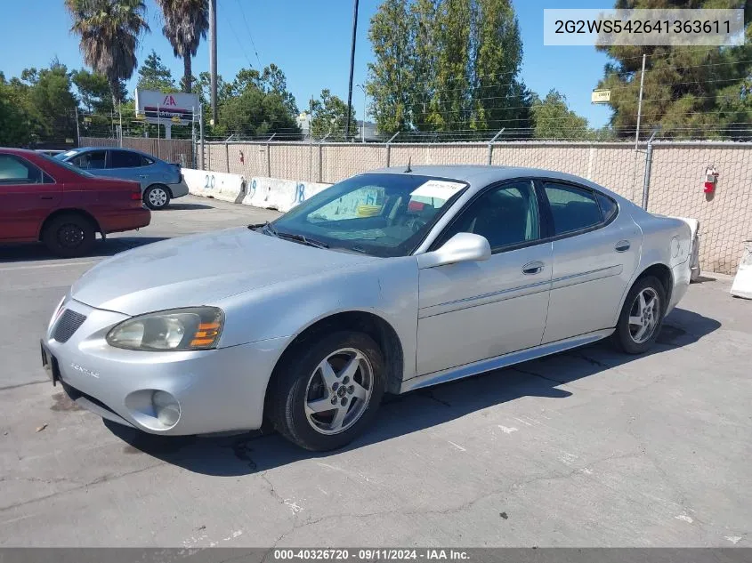 2004 Pontiac Grand Prix Gt2 VIN: 2G2WS542641363611 Lot: 40326720