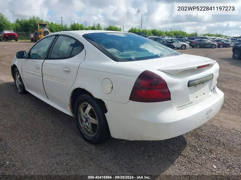 2004 Pontiac Grand Prix Gt1 VIN: 2G2WP522841197273 Lot: 40416994