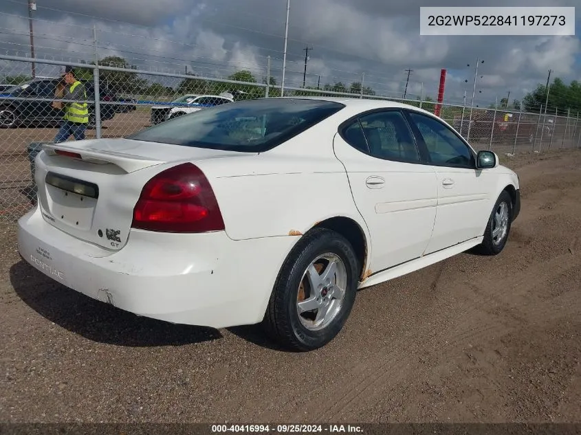 2004 Pontiac Grand Prix Gt1 VIN: 2G2WP522841197273 Lot: 40416994