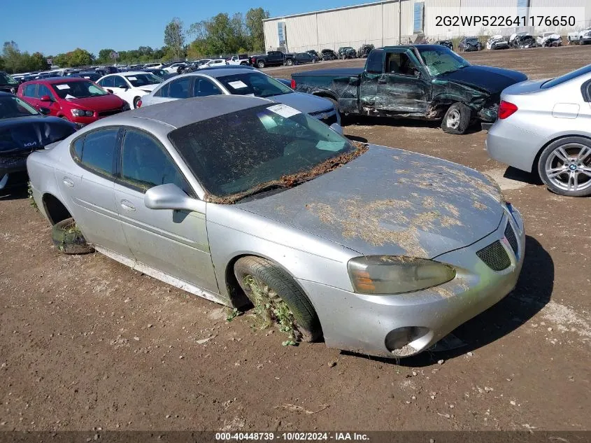 2004 Pontiac Grand Prix Gt1 VIN: 2G2WP522641176650 Lot: 40448739