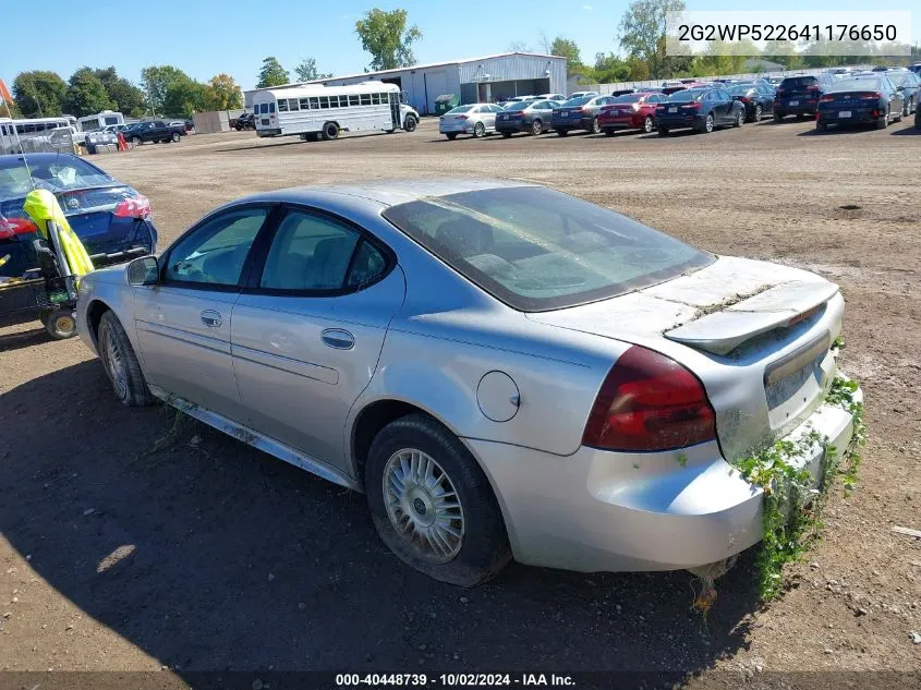 2004 Pontiac Grand Prix Gt1 VIN: 2G2WP522641176650 Lot: 40448739