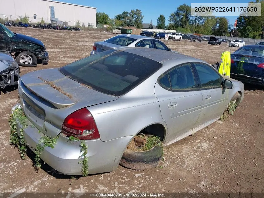 2004 Pontiac Grand Prix Gt1 VIN: 2G2WP522641176650 Lot: 40448739