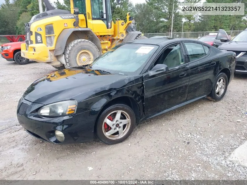 2004 Pontiac Grand Prix Gt2 VIN: 2G2WS522141323357 Lot: 40490700