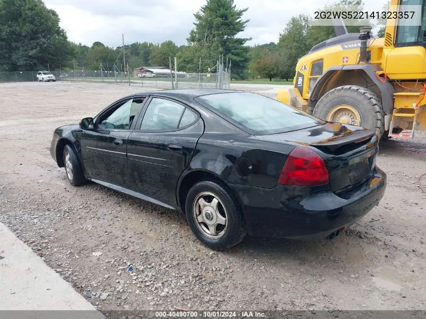 2004 Pontiac Grand Prix Gt2 VIN: 2G2WS522141323357 Lot: 40490700