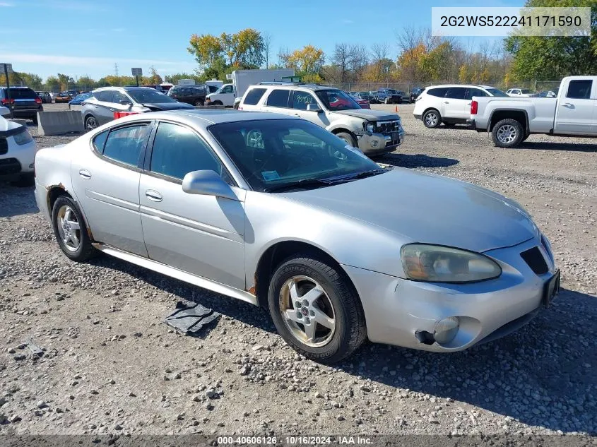 2004 Pontiac Grand Prix Gt2 VIN: 2G2WS522241171590 Lot: 40606126