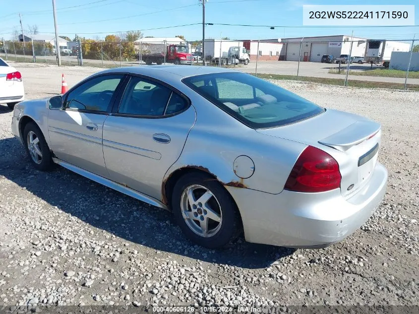 2004 Pontiac Grand Prix Gt2 VIN: 2G2WS522241171590 Lot: 40606126