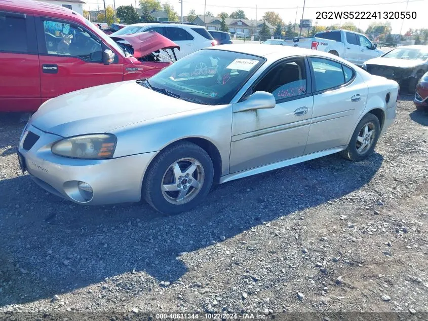 2004 Pontiac Grand Prix Gt2 VIN: 2G2WS522241320550 Lot: 40631344