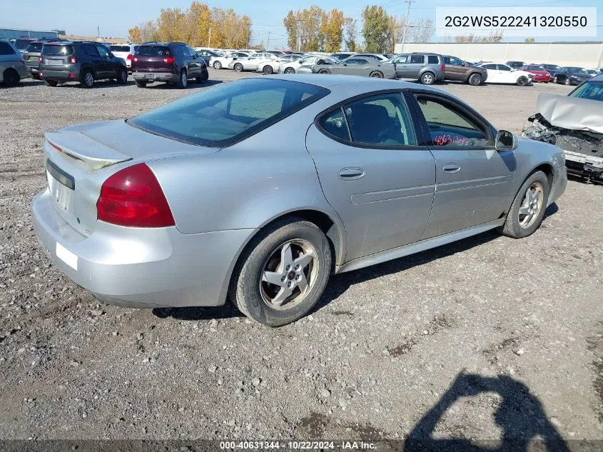 2004 Pontiac Grand Prix Gt2 VIN: 2G2WS522241320550 Lot: 40631344