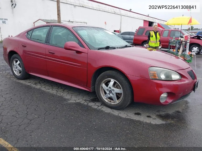 2004 Pontiac Grand Prix Gt1 VIN: 2G2WP522641308841 Lot: 40640177