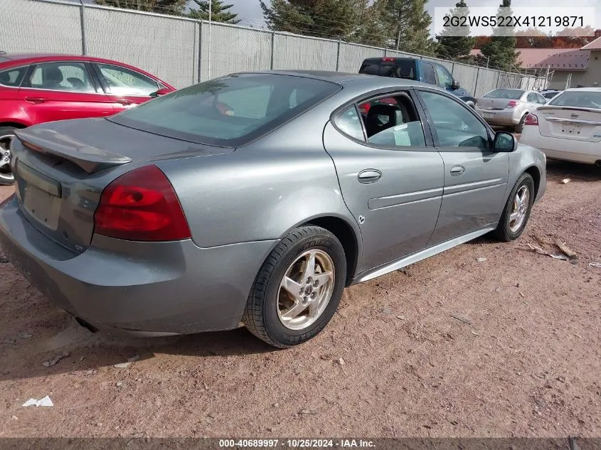 2004 Pontiac Grand Prix Gt2 VIN: 2G2WS522X41219871 Lot: 40689997