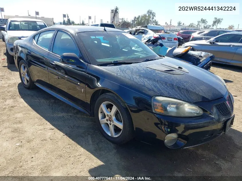 2004 Pontiac Grand Prix Gtp VIN: 2G2WR524441342224 Lot: 40777541