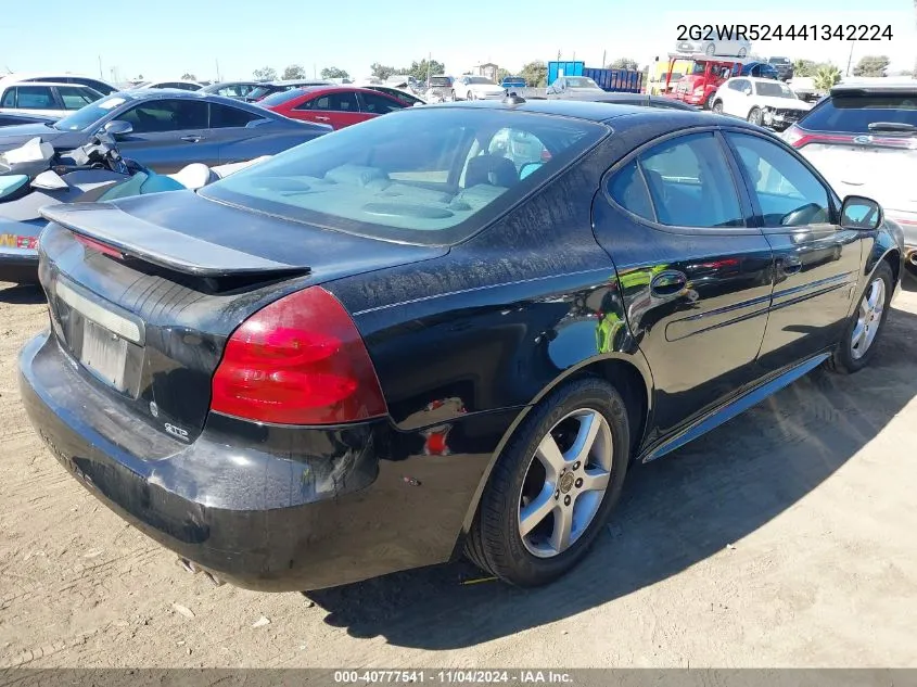 2004 Pontiac Grand Prix Gtp VIN: 2G2WR524441342224 Lot: 40777541