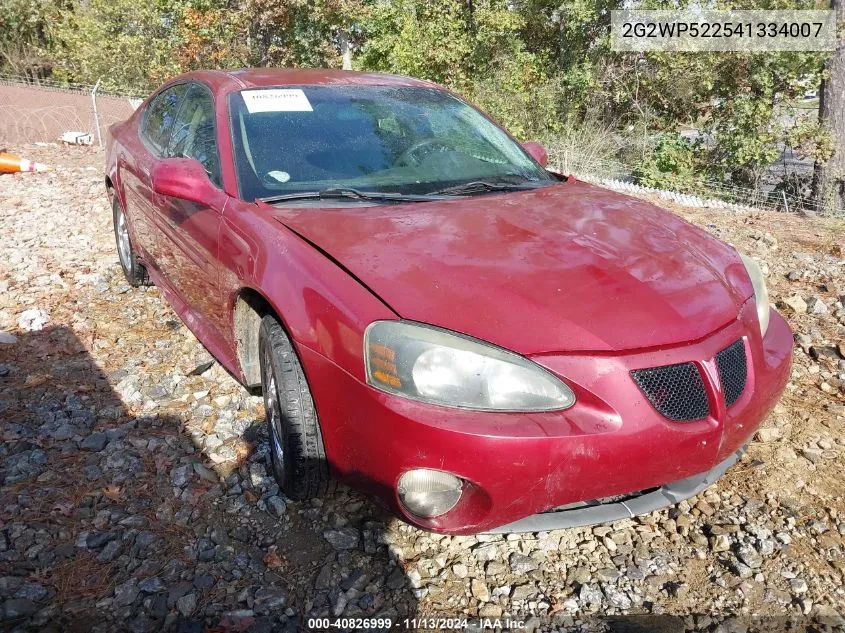 2G2WP522541334007 2004 Pontiac Grand Prix Gt1