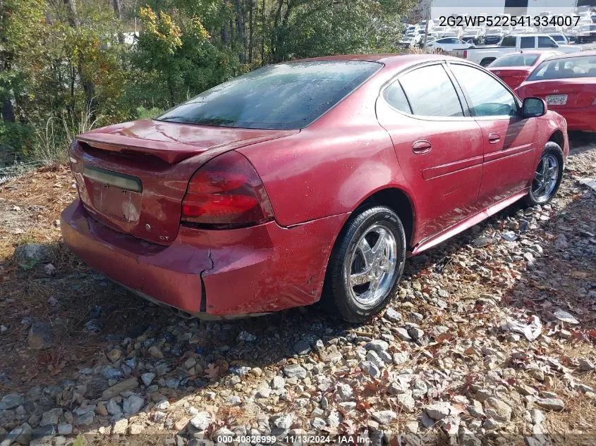 2G2WP522541334007 2004 Pontiac Grand Prix Gt1