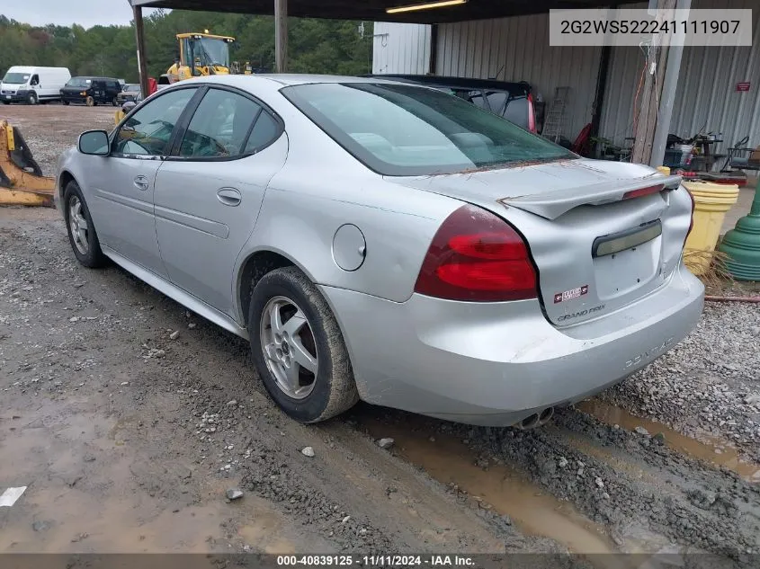 2004 Pontiac Grand Prix Gt2 VIN: 2G2WS522241111907 Lot: 40839125