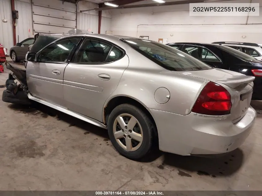 2005 Pontiac Grand Prix VIN: 2G2WP522551168296 Lot: 39781164