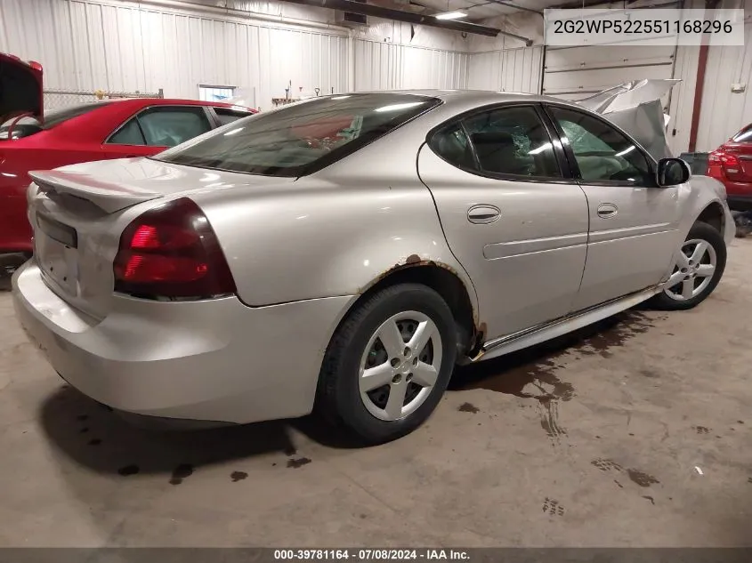 2005 Pontiac Grand Prix VIN: 2G2WP522551168296 Lot: 39781164