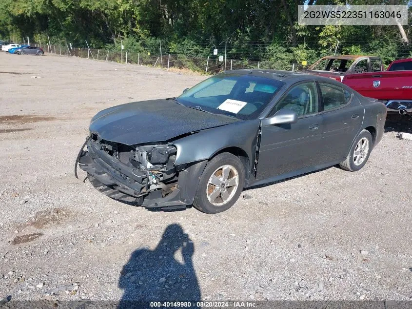 2005 Pontiac Grand Prix Gt VIN: 2G2WS522351163046 Lot: 40149980