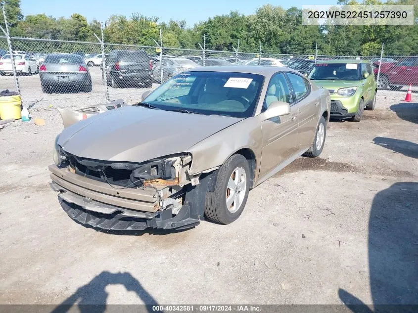 2005 Pontiac Grand Prix VIN: 2G2WP522451257390 Lot: 40342581