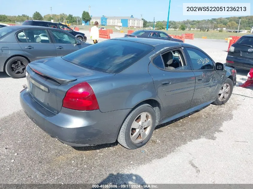 2005 Pontiac Grand Prix Gt VIN: 2G2WS522051236213 Lot: 40363886