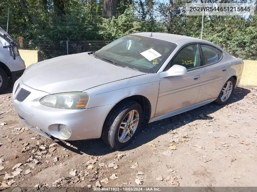 2005 Pontiac Grand Prix Gtp VIN: 2G2WR544651215845 Lot: 40471923