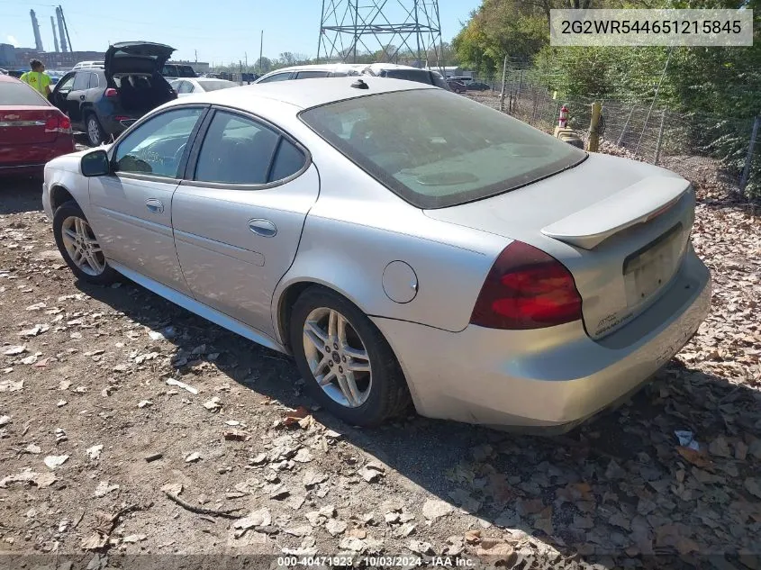 2005 Pontiac Grand Prix Gtp VIN: 2G2WR544651215845 Lot: 40471923