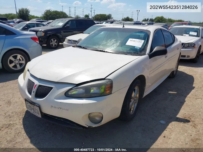 2005 Pontiac Grand Prix Gt VIN: 2G2WS542351284026 Lot: 40487723