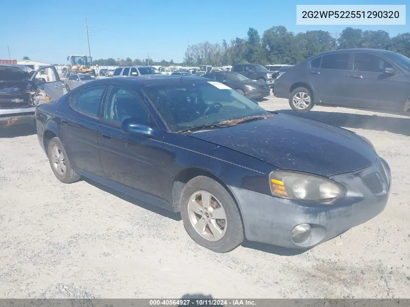 2005 Pontiac Grand Prix VIN: 2G2WP522551290320 Lot: 40564927