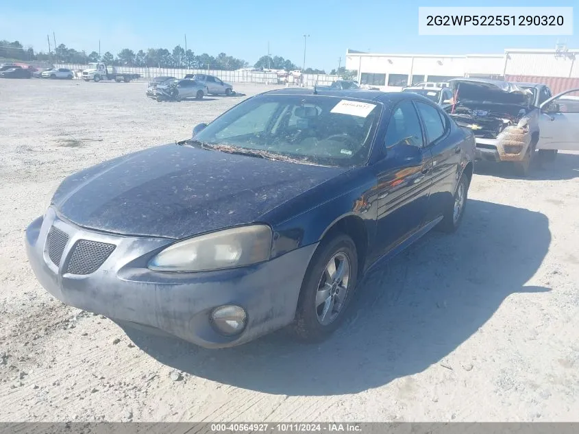 2005 Pontiac Grand Prix VIN: 2G2WP522551290320 Lot: 40564927