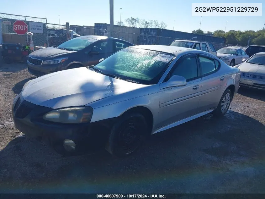 2005 Pontiac Grand Prix VIN: 2G2WP522951229729 Lot: 40607909