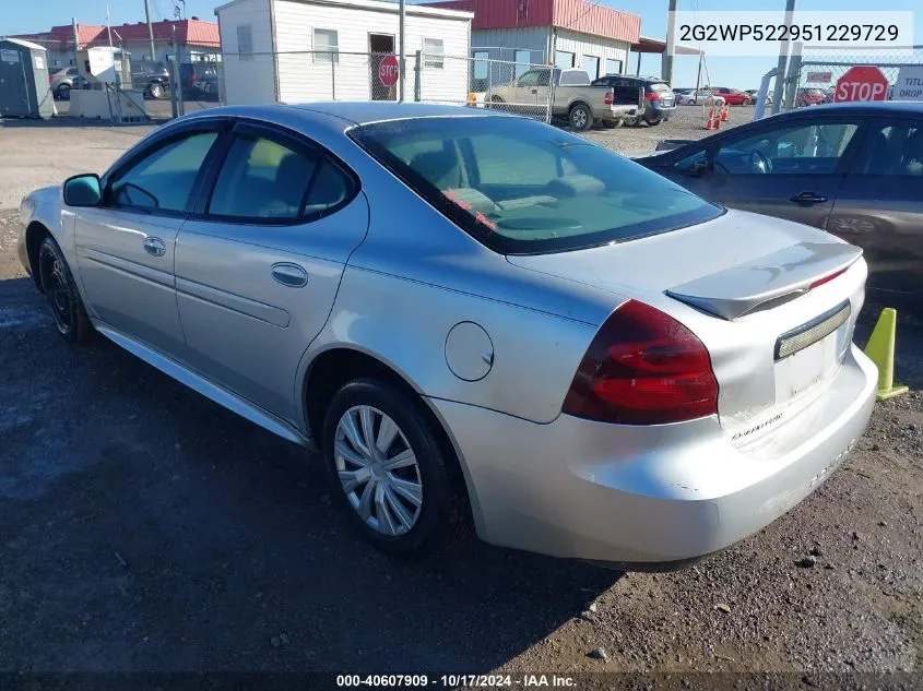 2005 Pontiac Grand Prix VIN: 2G2WP522951229729 Lot: 40607909