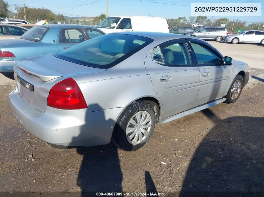 2005 Pontiac Grand Prix VIN: 2G2WP522951229729 Lot: 40607909