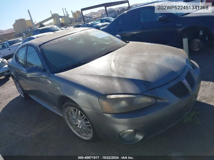 2005 Pontiac Grand Prix VIN: 2G2WP522451341368 Lot: 40671917