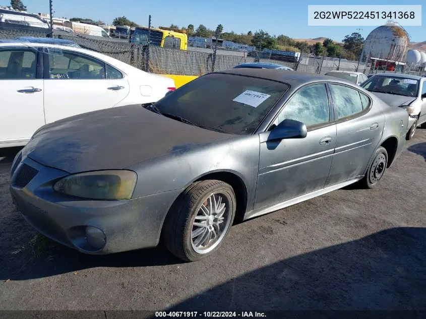 2005 Pontiac Grand Prix VIN: 2G2WP522451341368 Lot: 40671917