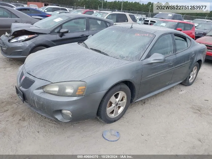 2005 Pontiac Grand Prix Gt VIN: 2G2WS522751253977 Lot: 40684370