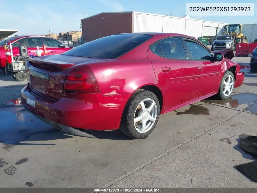 2005 Pontiac Grand Prix VIN: 2G2WP522X51293973 Lot: 40712979