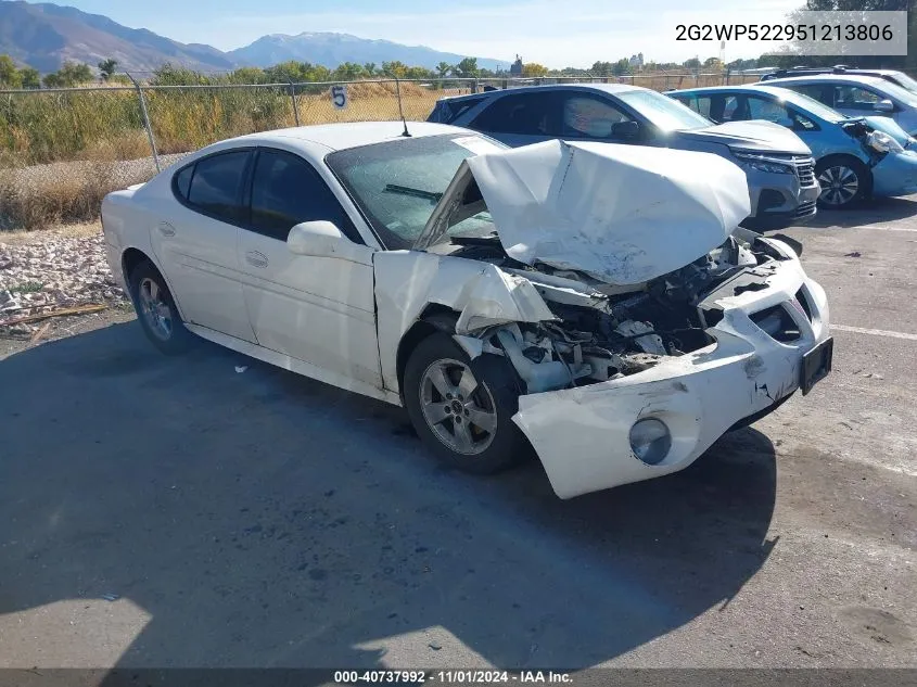 2005 Pontiac Grand Prix VIN: 2G2WP522951213806 Lot: 40737992