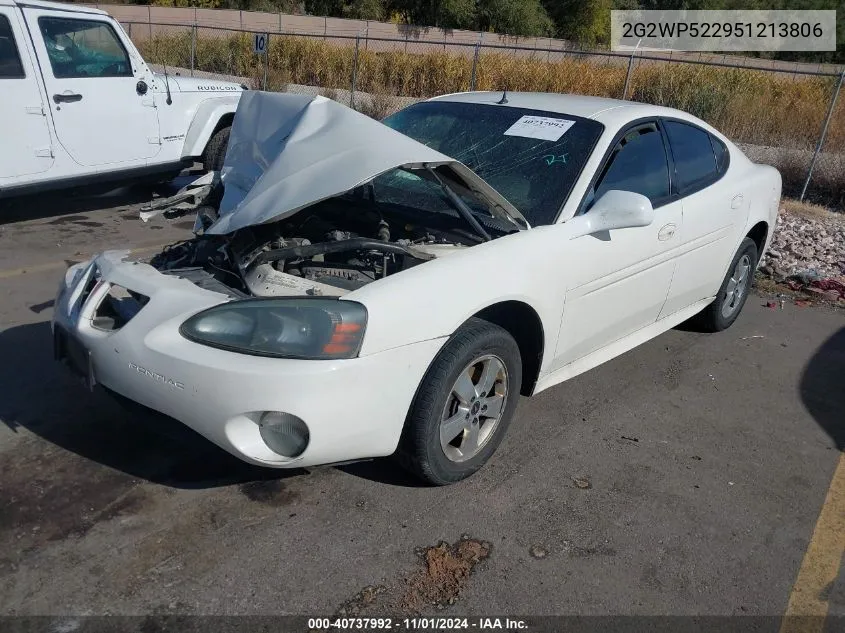 2005 Pontiac Grand Prix VIN: 2G2WP522951213806 Lot: 40737992