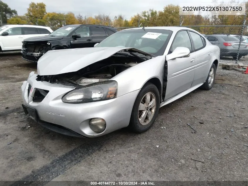 2005 Pontiac Grand Prix VIN: 2G2WP522X51307550 Lot: 40744772