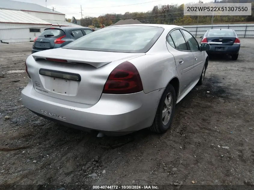 2005 Pontiac Grand Prix VIN: 2G2WP522X51307550 Lot: 40744772