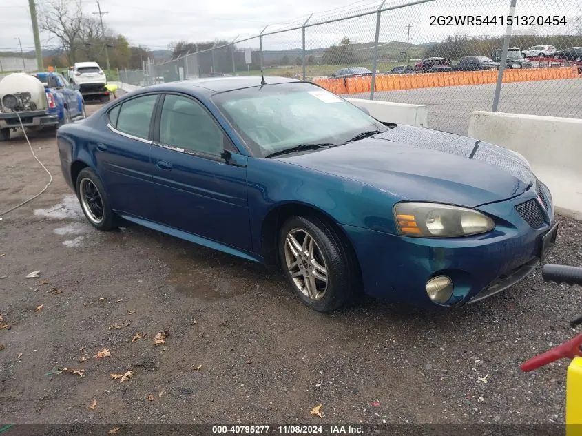 2005 Pontiac Grand Prix Gtp VIN: 2G2WR544151320454 Lot: 40795277