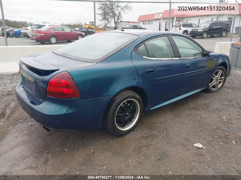 2005 Pontiac Grand Prix Gtp VIN: 2G2WR544151320454 Lot: 40795277