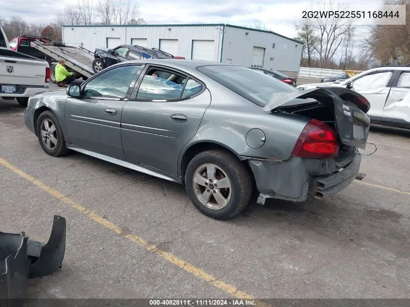 2005 Pontiac Grand Prix VIN: 2G2WP522551168444 Lot: 40828111