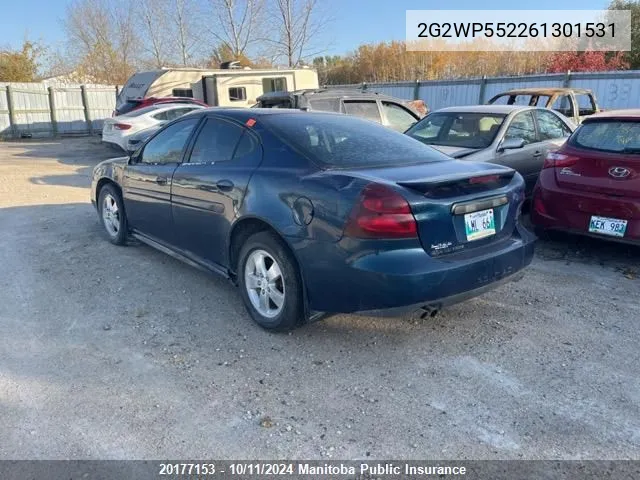 2006 Pontiac Grand Prix VIN: 2G2WP552261301531 Lot: 20177153