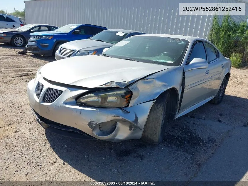 2G2WP552861252416 2006 Pontiac Grand Prix