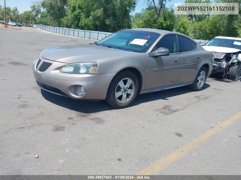 2G2WP552161152108 2006 Pontiac Grand Prix