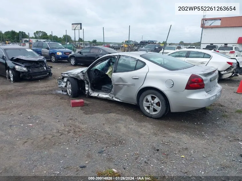 2006 Pontiac Grand Prix VIN: 2G2WP552261263654 Lot: 39914826